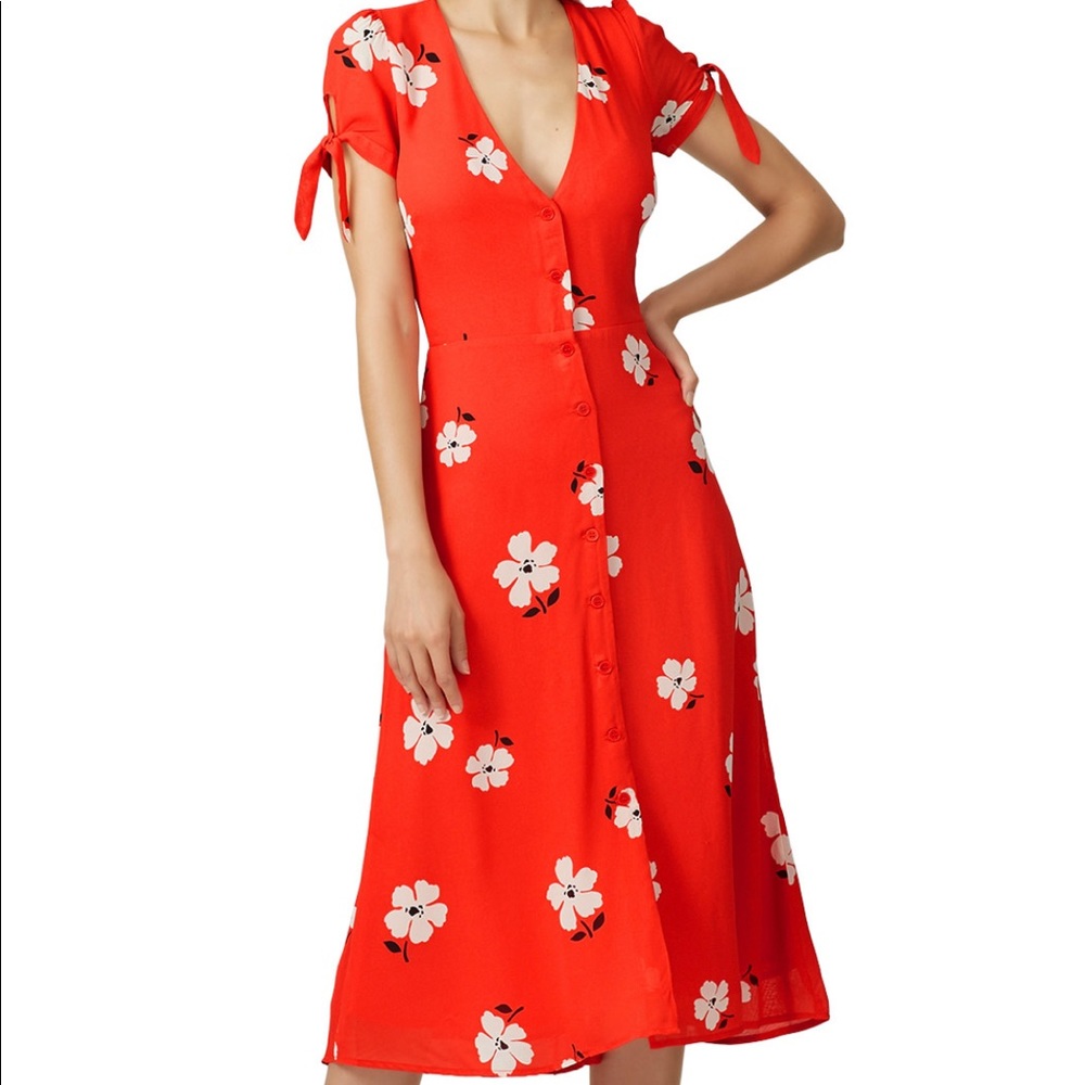 Reformation Red Rosalinda dress